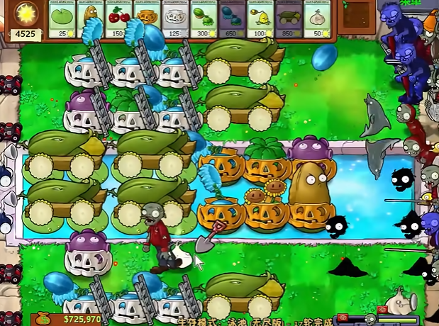 植物大战僵尸无尽模式如何搭梯子 植物大战僵尸无尽模式如何搭梯子