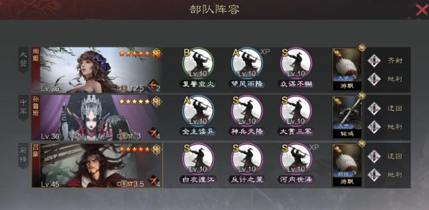 率土之滨周姬怎么搭配