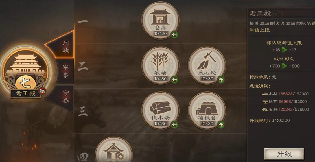 三国志战略版怎么发展城池