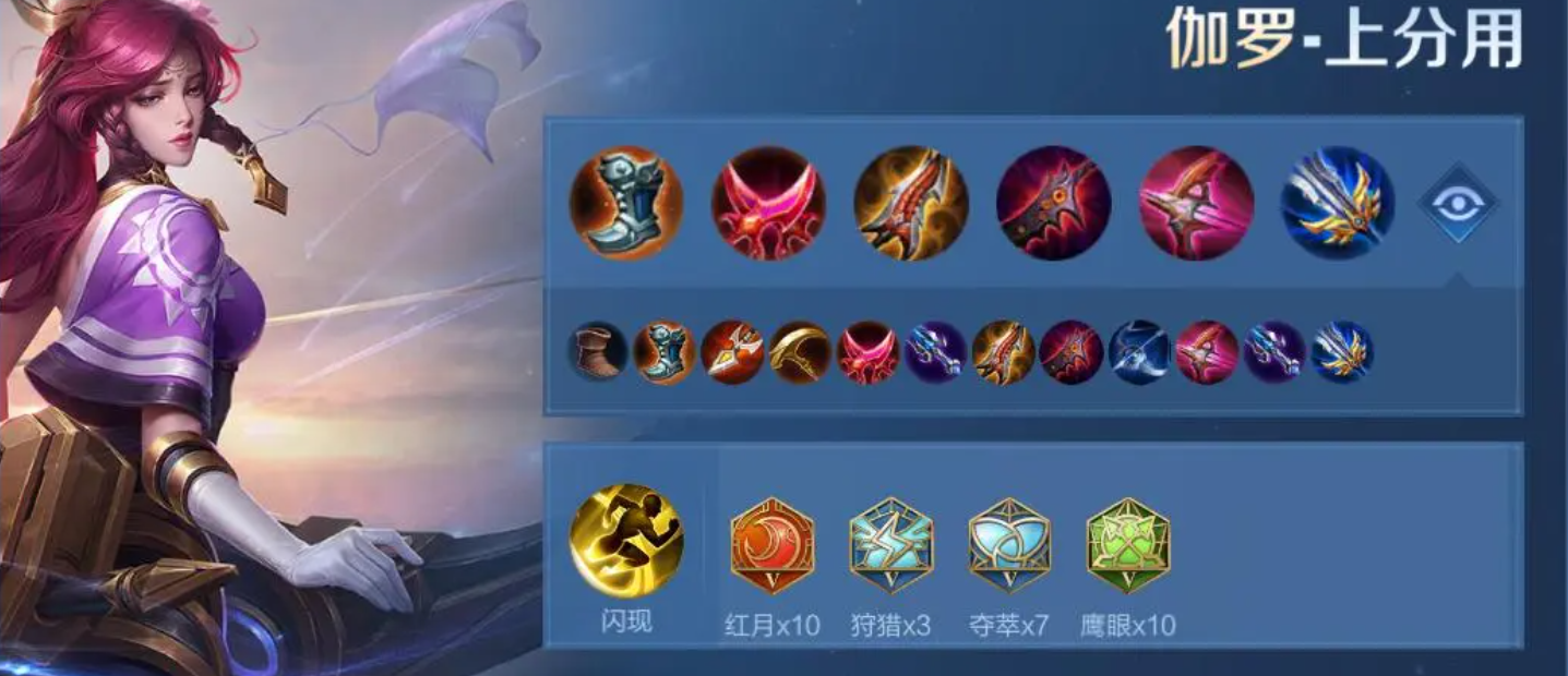 王者荣耀伽罗出装铭文是什么