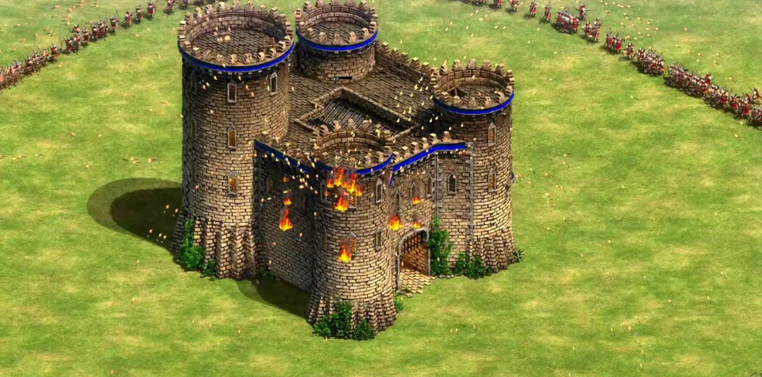 帝国时代2如何防守城堡